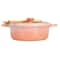 Hello Honey® Pink Stoneware Brie Bakers with Bamboo Spreader, 2ct.